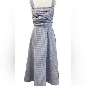 Veronica Beard Positano Gingham Seersucker Midi Dress Women’s Size 10 NWOT